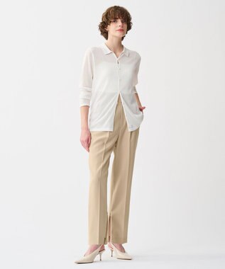 uncrave シアーコットン ポロニット ホワイト