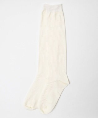 WEGO 細リブハイソックス オフホワイト