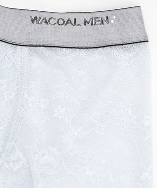 WACOAL MEN WACOAL MEN 【レースボクサー】 ボクサーパンツ フロント快適グラマラス 通気性 スカラ始末(裾部分) 前閉じ 下着 レース メンズ WT3812 /ワコールメン ホワイト