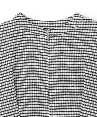 uncrave ギンガムチェック ジレブラウス ブラック×ホワイト