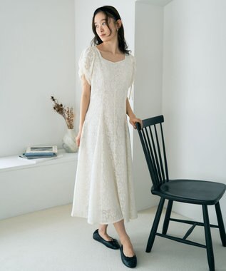 earth music&ecology パネル切り替えレースワンピース Ivory