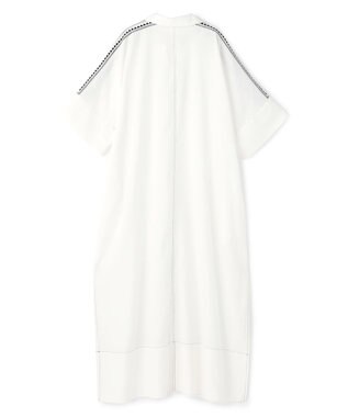 BEIGE， AXI / 刺繍ステッチ ドルマンロングドレス Ecru