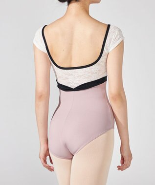 Chacott フレンチスリーブレオタード グレイッシュローズ