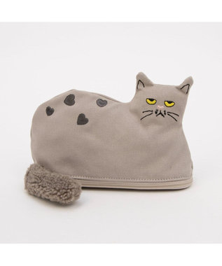 UNBILLION カシュカシュ cachecache / ネコ刺繍自立ポーチ