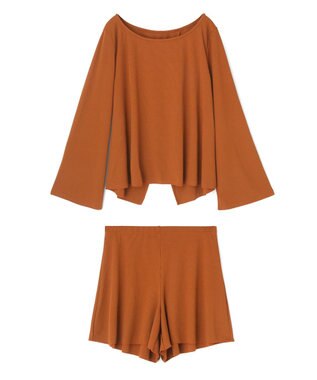 San-ai Resort（三愛水着楽園） 【SALE】水陸両用　トップス・ショートパンツセット　9M・11L　【San-ai Resort（サンアイリゾート）】 オレンジ