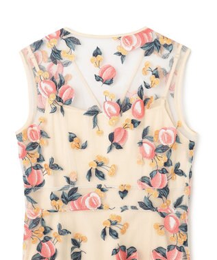 GRACE CONTINENTAL サマーフルーツ刺繍ワンピース キナリ