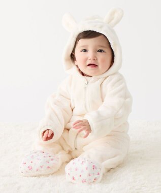 MIKI HOUSE HOT BISCUITS 【ミキハウス】【60-80cm】 マイクロファー カバーオール