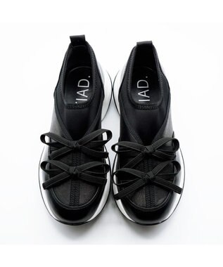 APOM ウォーターレジストプラットフォームリボンスニーカー ブラック