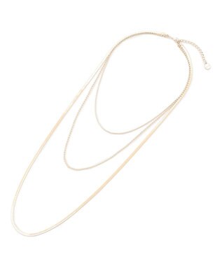23区 【WEB&一部店舗限定】ミックスチェーン 3連 ネックレス ゴールド系