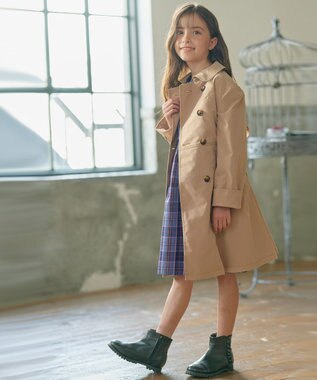 組曲 KIDS 【110-140㎝】ブリティッシュ ワンピース パープル系3