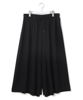 23区 L 【Lサイズ限定/吸水速乾/UVカット/接触冷感/】ストレッチジョーゼット ガウチョパンツ ブラック系