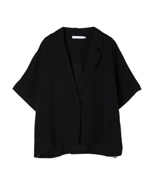 AMERICAN HOLIC ドロスト開襟ニュアンスジャケット Black