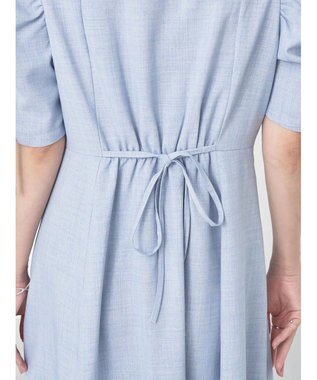 earth music&ecology 袖ドロストシャツワンピース Blue