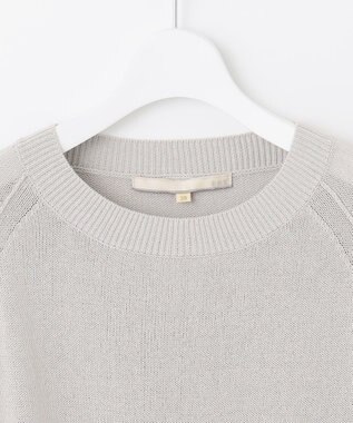 自由区 【洗える・XSサイズあり】ペーパーコットンアセテート  ニット ベージュ系