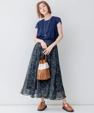 23区 MARCO MASI レザーキャンバスコンビ 巾着 バッグ ダークブラウン系