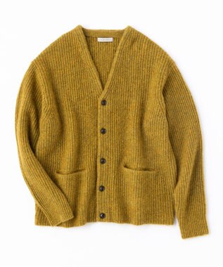 UNFILO MENS 【男女兼用】へアリー ニットカーディガン イエロー