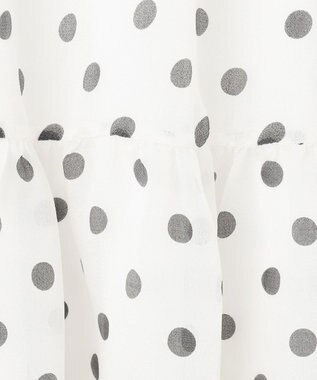 GRACE CONTINENTAL シアードットプリントスカート ホワイト