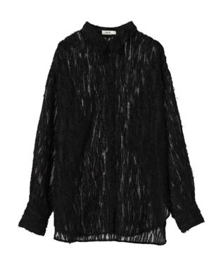 earth music&ecology ジャガードシャツ Black