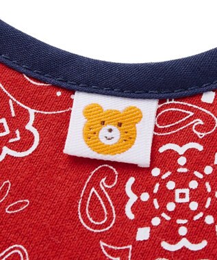 MIKI HOUSE HOT BISCUITS バンダナ風柄スタイ 赤