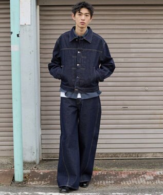WEGO 【ユニセックス着用ITEM】リジットデニムジャケット デニムインディゴ
