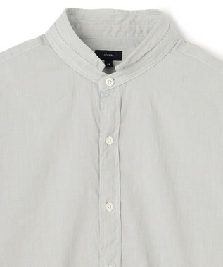 JOSEPH HOMME リネンストレッチブロード ウィングカラー半袖シャツ スカイブルー系