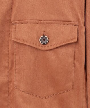 JOSEPH ABBOUD ナチュラルダイスウェード シャツアウター オレンジ系