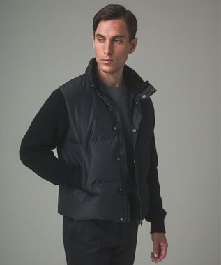 GOTAIRIKU 【ダウン80％使用】ニットスリーブ ダウンブルゾン ブラック系8