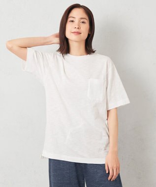JOSEPH ABBOUD MOUNTAIN 【SPACE／UNISEX】オーガニックコットン ヴィンテージ　カラーTシャツ ホワイト系