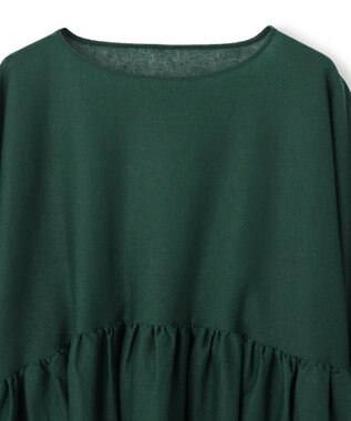 UNFILO シアー ペプラムニット グリーン