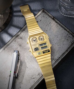 CITIZEN 【レトロなアナデジ限定モデル】Metallic ANA-DIGI TEMP（メタリック アナデジテンプ）JG2101-51H ゴールド