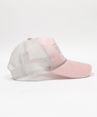 WEGO チェーンベロアメッシュキャップ ピンク
