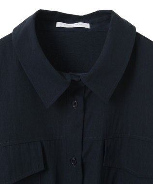 Green Parks ミディ丈ミリタリーシャツワンピース Dark Navy