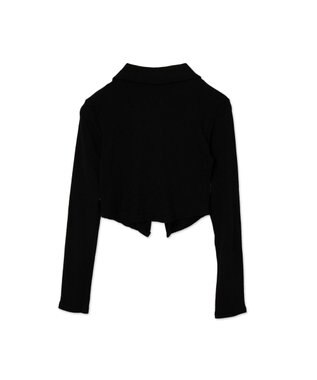 WEGO フロントギャザーＷジップロンＴ ブラック