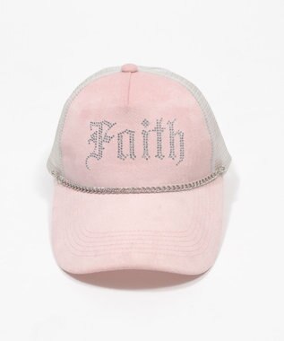 WEGO チェーンベロアメッシュキャップ ピンク