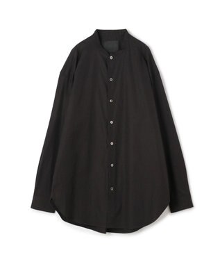 JOSEPH HOMME 【HIGH GRADE LINE】コットンポプリン　バンドカラーシャツ ブラック系