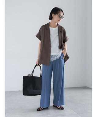 Te chichi 【接触冷感/マシンウォッシャブル】レースヘムTシャツ《2026 SUMMER LOOK item》 オフホワイト