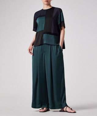 Paul Smith ブロッキング ブラウス ダークグリーン