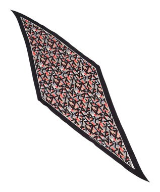 23区 Ratti アブストラクトプリント スカーフ オレンジプリント