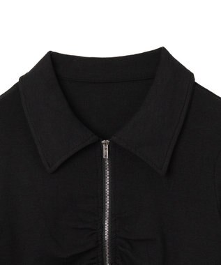 WEGO フロントギャザーＷジップロンＴ ブラック