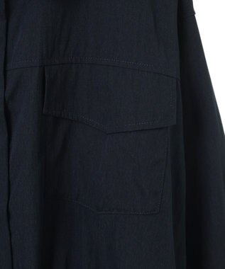 Green Parks ミディ丈ミリタリーシャツワンピース Dark Navy