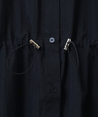 Green Parks ミディ丈ミリタリーシャツワンピース Dark Navy