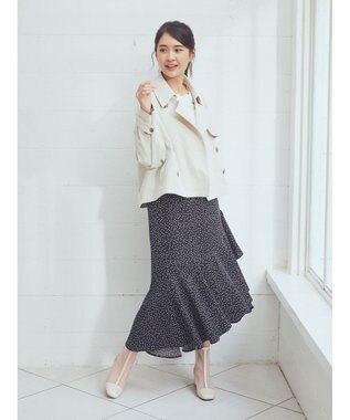 earth music&ecology ショートトレンチコート Light Beige