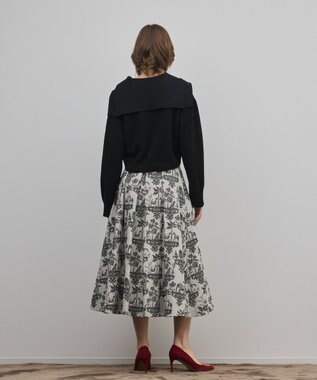 GRACE CONTINENTAL セーラーカラーニットトップ ブラック