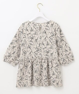 ANY SIS 【洗える】フラワーフクレジャガード ブラウス アイボリー×ブラック