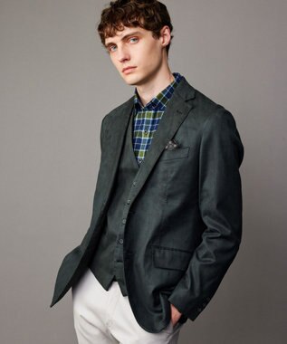 JOSEPH ABBOUD 【柔らか/暖かい】ファインブラッシュド ネル チェック シャツ カーキ系4