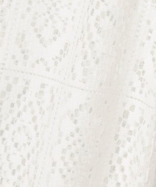 Feroux 【洗える】ヴィンテージレースロング ジレ ホワイト系