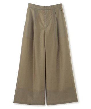 uncrave シアーオーガンジー ワイドパンツ カーキベージュ