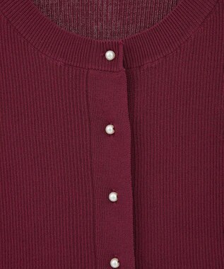 earth music&ecology 【接触冷感】ペプラムニットカーディガン Bordeaux