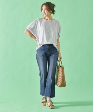 ANY 【洗濯機可/ストレッチ】デニムフレアパンツ インディゴ