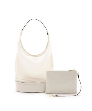 MioFIRANO TILE G001 トートバッグ ポーチ付き A4サイズ対応 WHITE